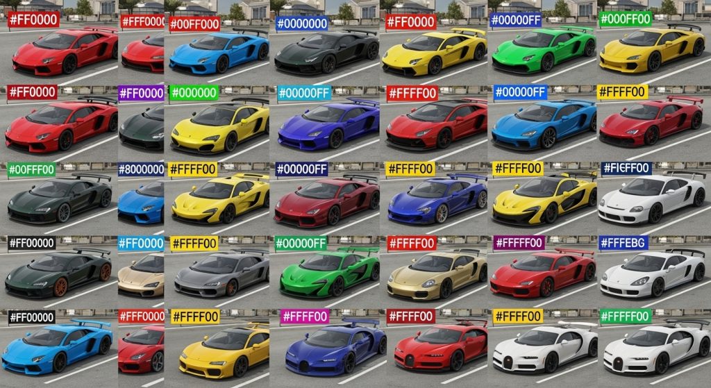 50 Best Car Parking Multiplayer Color Codes to Customize Your Cars Easily